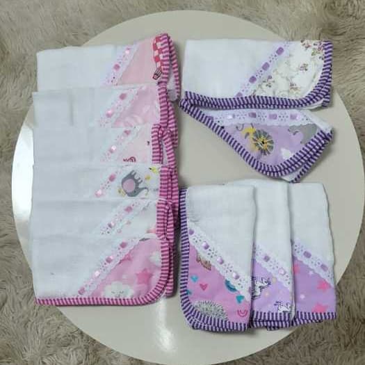 Fraldinha de Boca para Bebê Estampadas Tecido 100% Algodão com 11 unidades Mistas