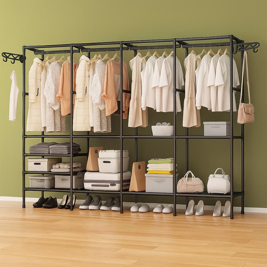 Arara  Cabideiro Organizador Roupeiro Guarda Roupa Closet Multifuncional