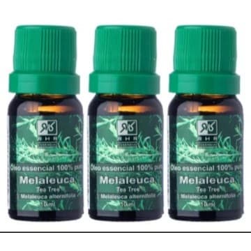 Kit 3 Oleo Essencial de Melaleuca Tea Tree Puro 10 ML Original RHR