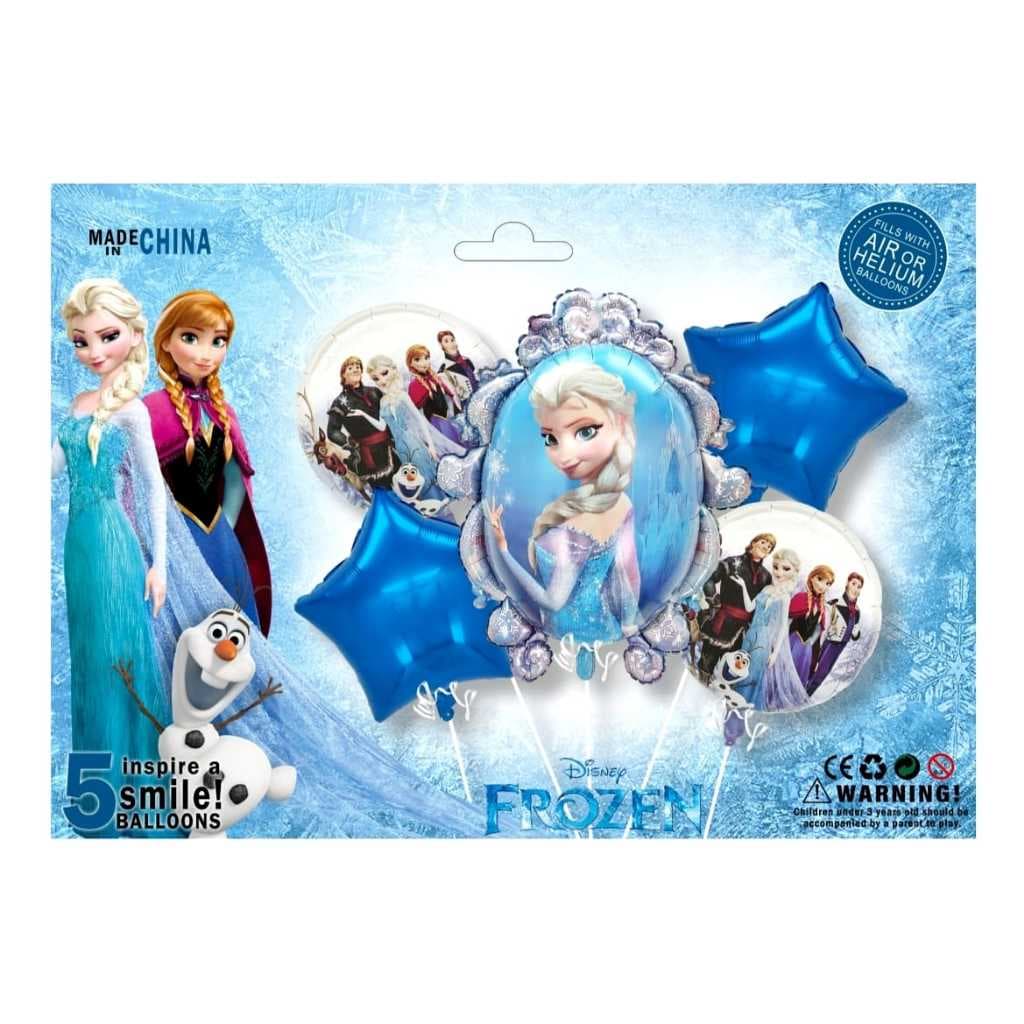 Kit de balão metalizada personagem diversa modelo kit de 5 peças 1 corpinho 2 estrelas 2 redondo