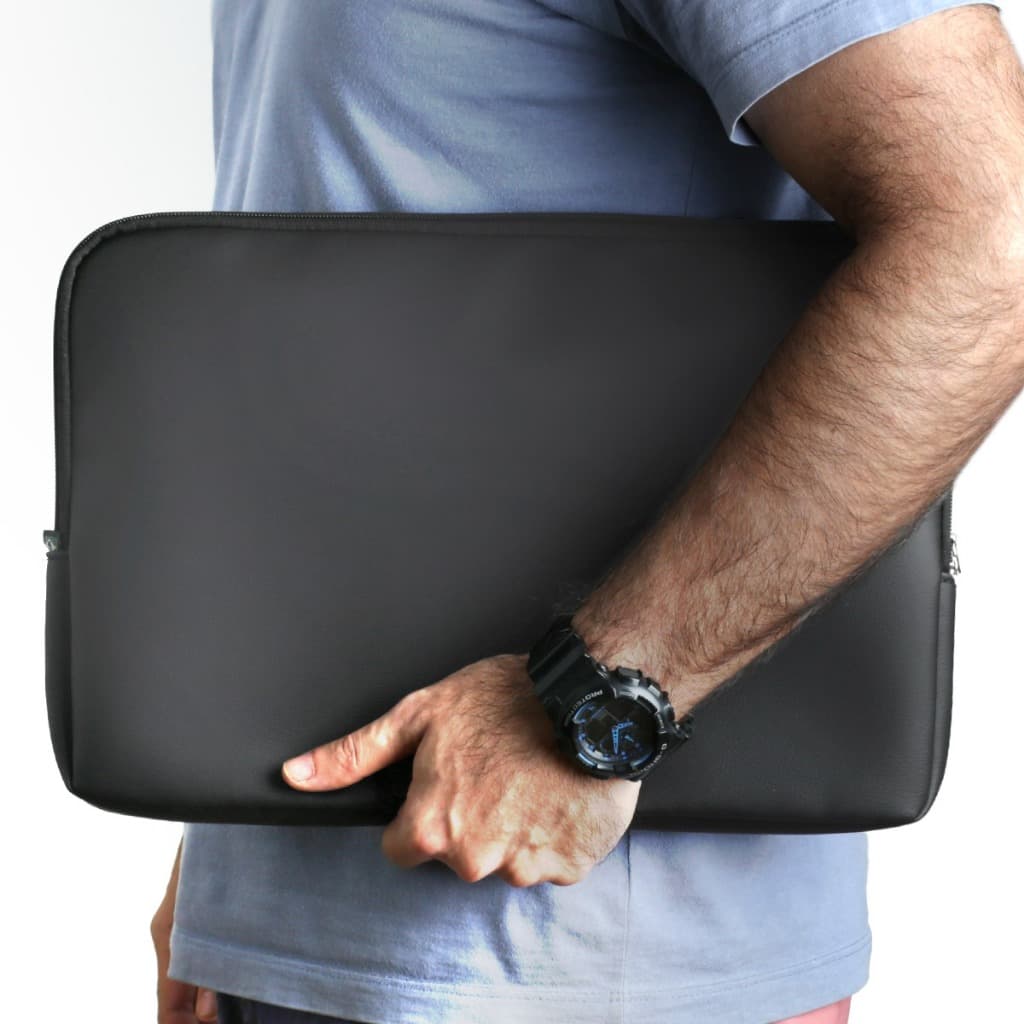 Capa Case Notebook Pasta Couro Ecológico Para Trabalho Homem Office Várias Cores Com Alça