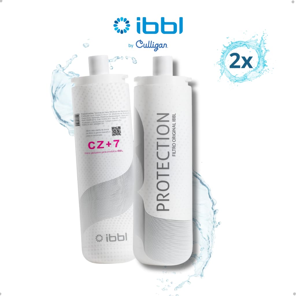 Kit 2 Filtros Refil IBBL Protection CZ+7 Original Purificador de Água FR600 E-Due Vivax Due