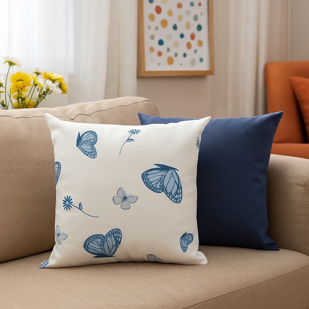 Kit 2 capas de almofadas 45 x 45 decorativas algodão com ziper decoração sala sofa quarto