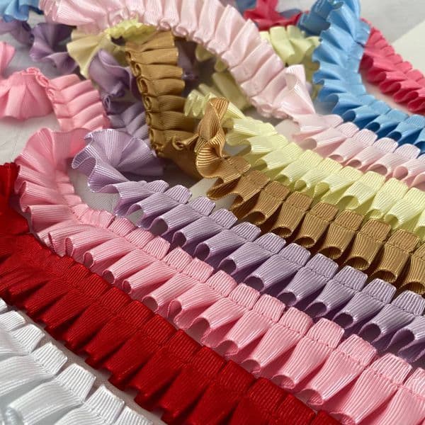 Fita Gorgurão Drapeada 22mm Babadinho Franzida Personalizado Luxo Festa Infantil Peça 10 MTS