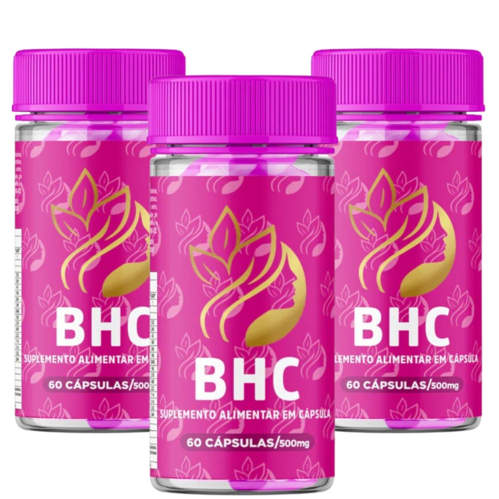 Cabelos Lindos e Fortalecidos Kit 3 BHC Capsulas
