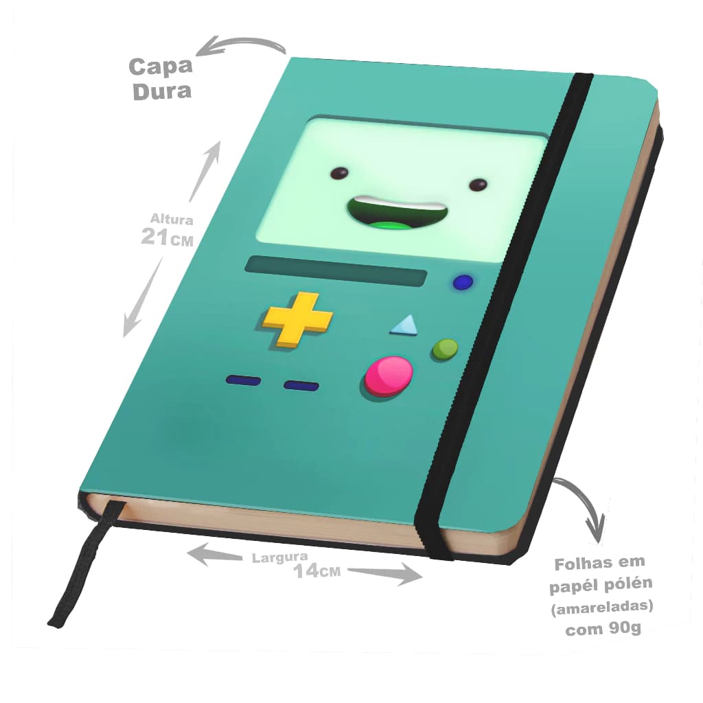 Caderno sketchbook ou anotações HORA DE AVENTURA