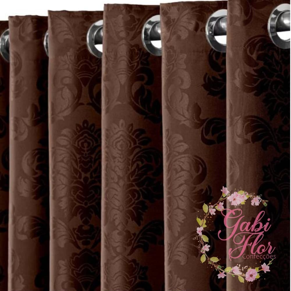 Cortina Jacquard Moderna Decoração 2,00mts X 1,30mts Sala e Quarto Luxo