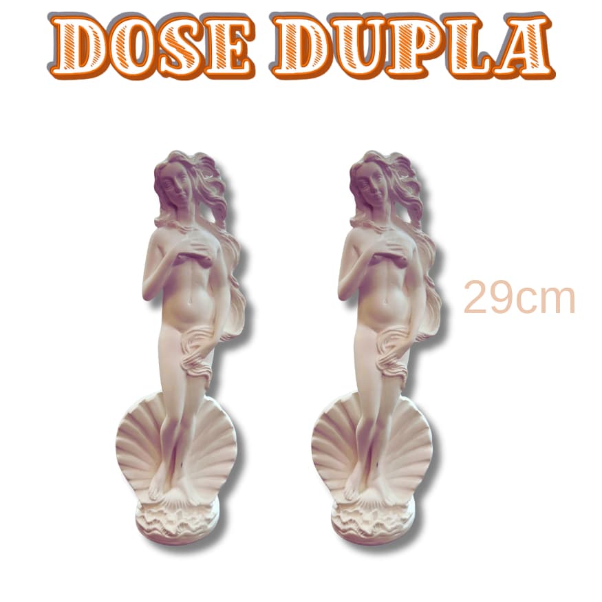 Escultura deusa Vênus Afrodite 29cm {Gesso} - Duas Unidades