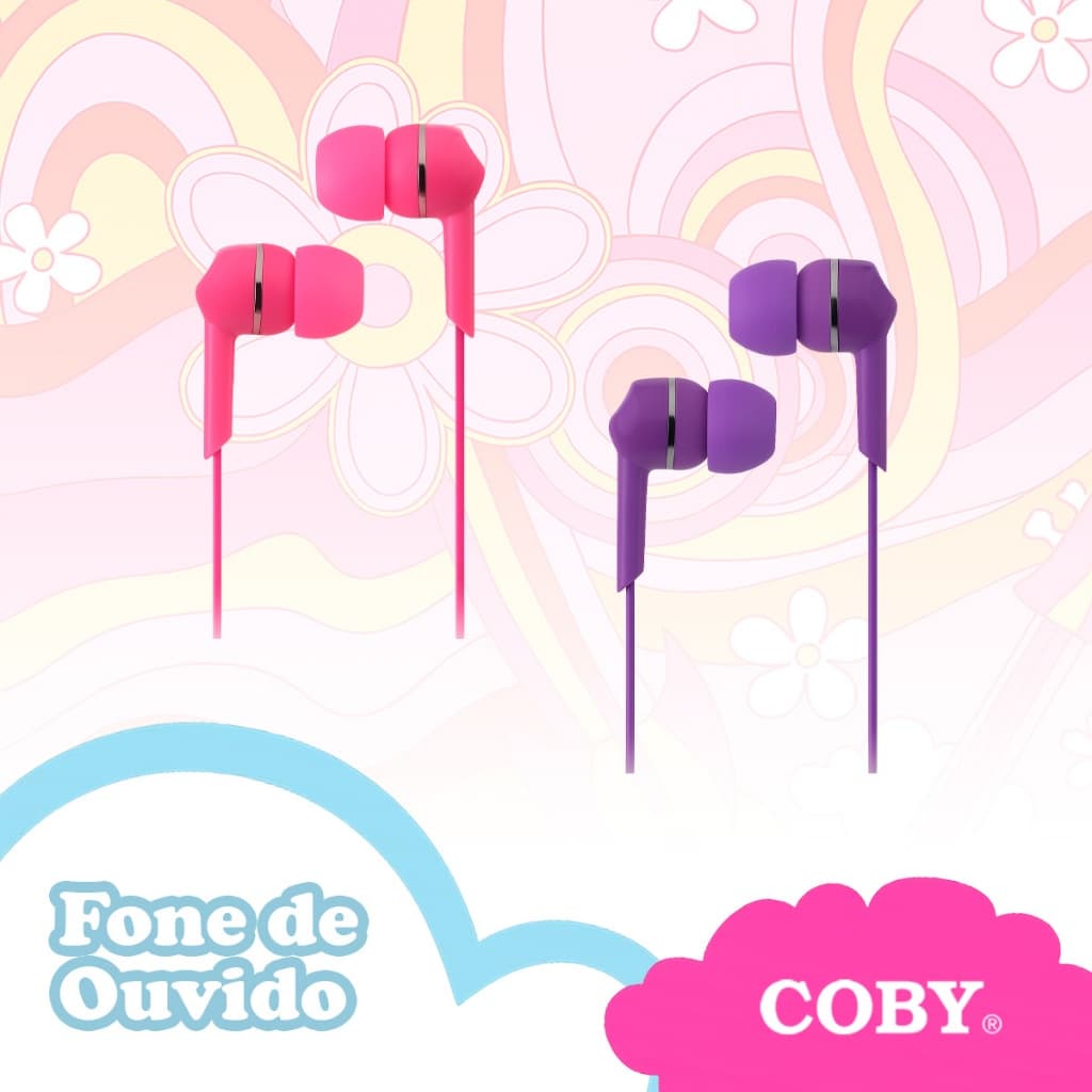 Fone De Ouvido Estéreo Intra-Auricular Coby Super Bass e Encaixe Confortável