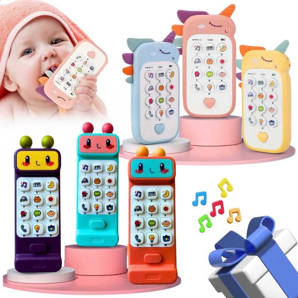 Telefone Celular Infantil Interativo Com Luz E Som Brinquedo Educativo Bebê 12 Meses Presente Natal