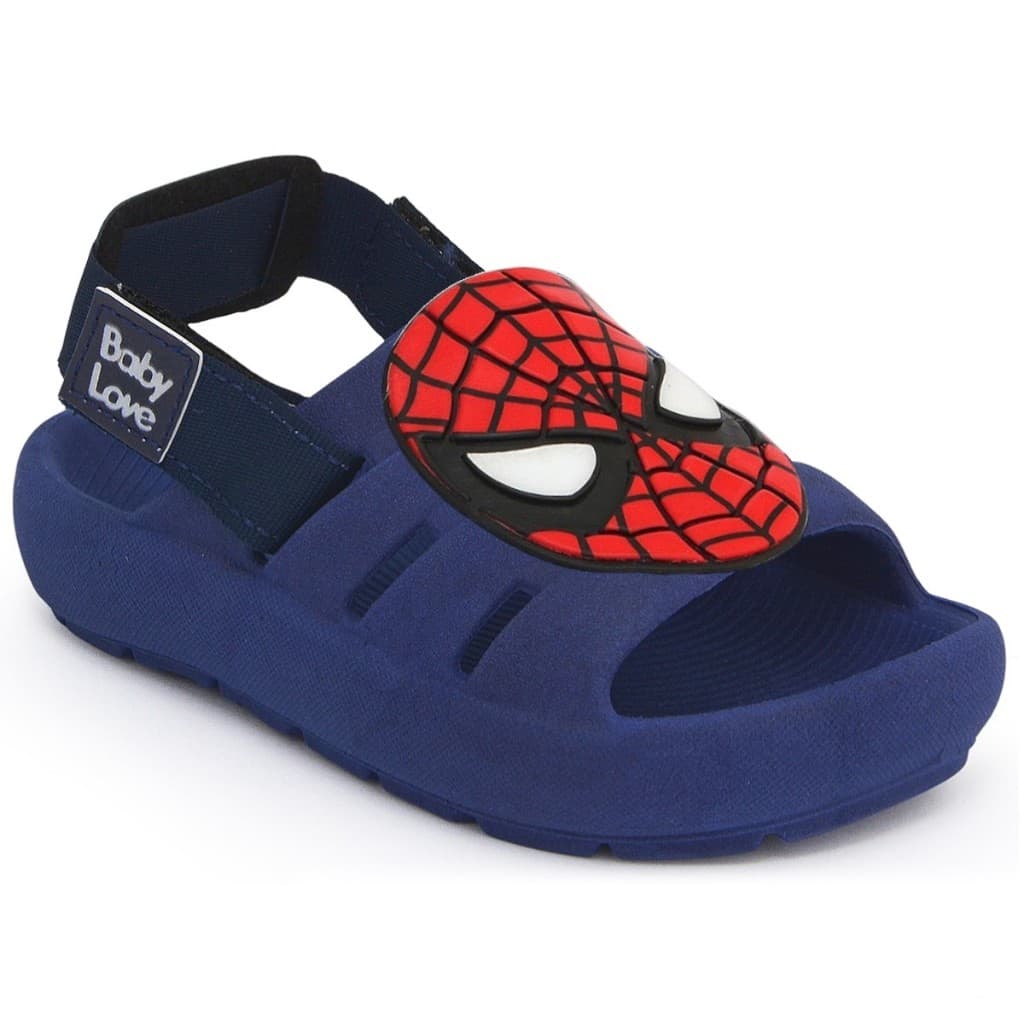 Sandália Ortopédica Infantil Bebê Menino Homem Aranha Ajustável