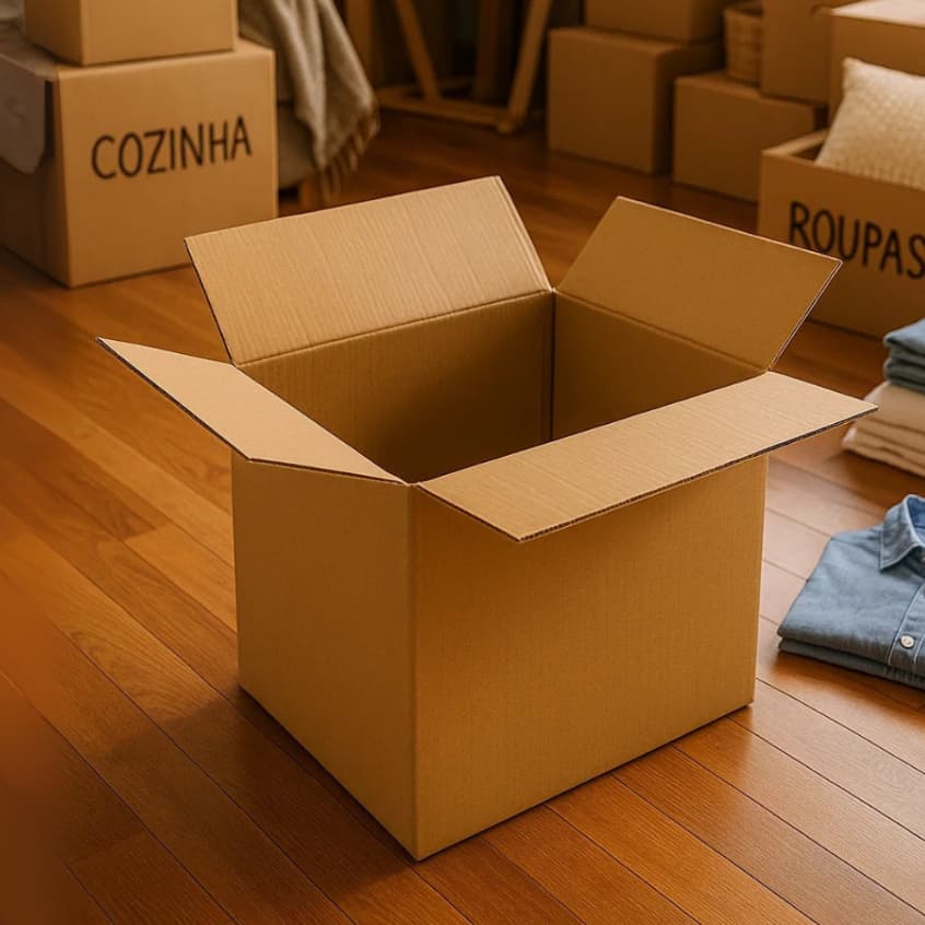 2 Caixas Papelão Grande Kraft 60x40x40 Reforçada Para Mudança Transporte Embalagem Onda C
