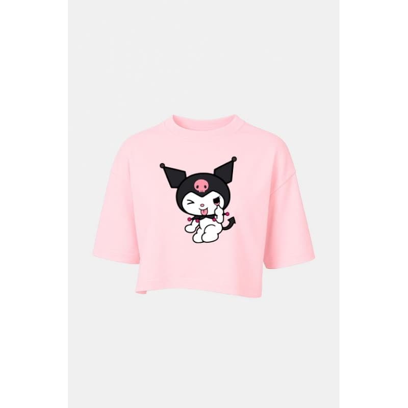 Cropped Kuromi Blusa Cropped Personagem Hello Kitty Kuromi Cropped