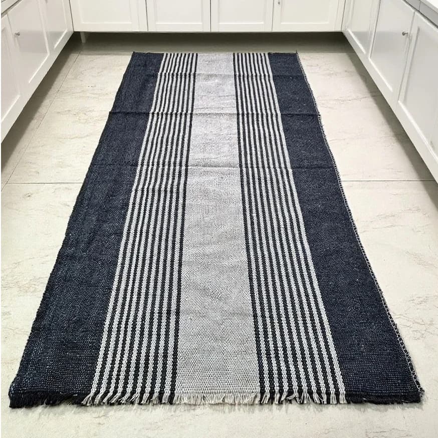 Jogo de Tapete Passadeira Para Cozinha Kit com 3 Peças Tecido Algodão Antiderrapante Casa Decorada Proteção Para Piso