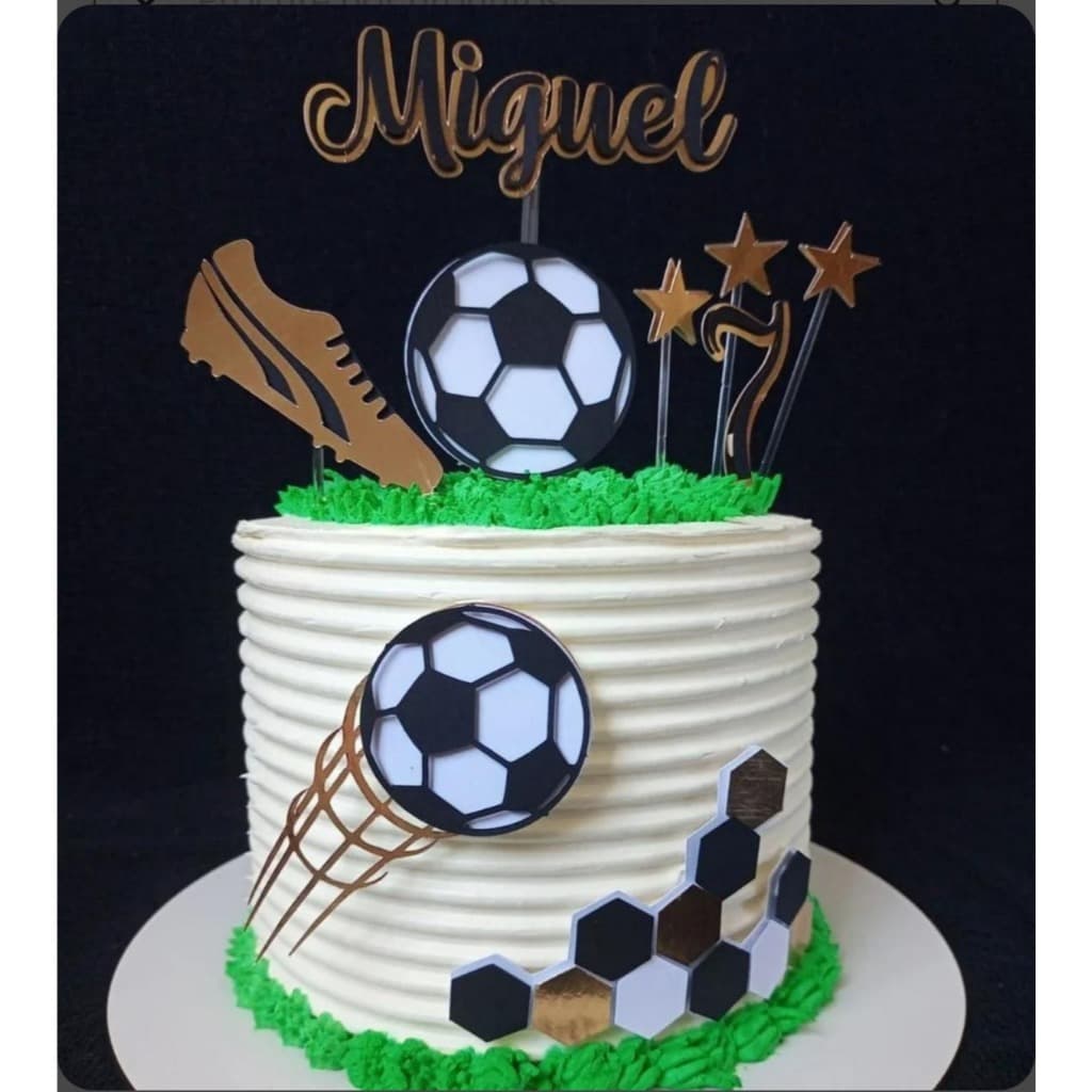Topo topper de bolo FUTEBOL 3D personalizado