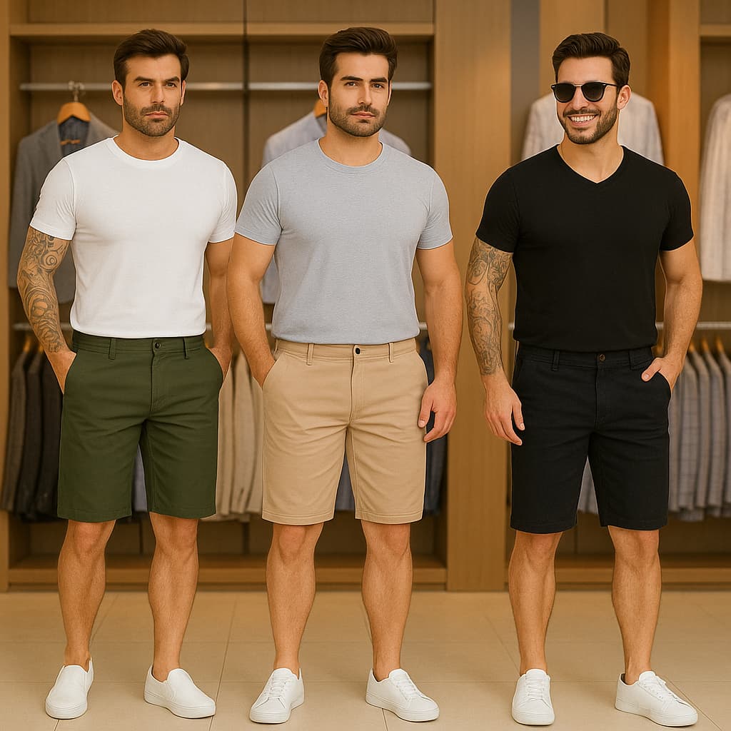 Kit 3 Bermudas Masculina Sport Fino com Lycra 38 ao 48 Alta Qualidade Linha Premium