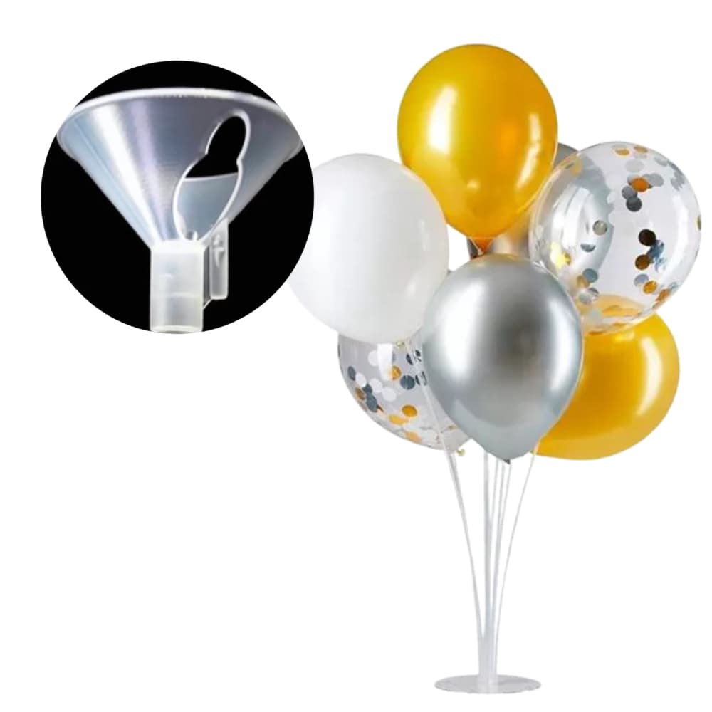Kit Pega Balão Suporte Aniversario 30cm Festa Decoração Evento Organizador Mesa Comemoração Decorativo Arranjo Vareta