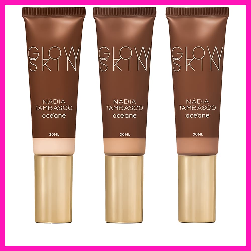 Nádia Tambasco Glow Skin 30ml (Primer facial com partículas de brilho que vai deixar sua pele uniforme e luminosa)