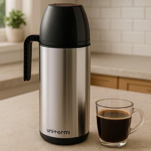 Garrafa Térmica Mesa Roma Inox Unitermi 1 Litro Café Chá
