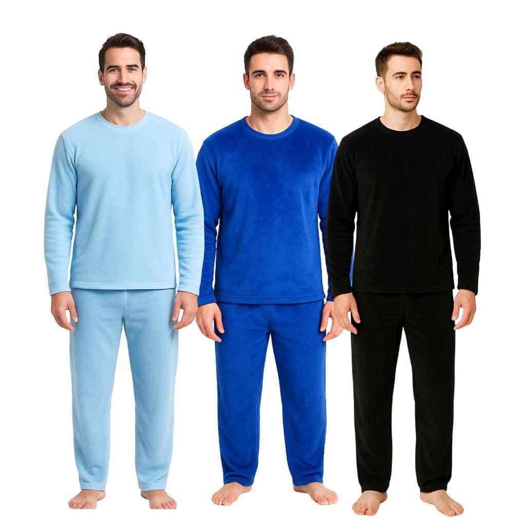 Pijama longo adulto inverno microfibra plush super quente feminino masculino