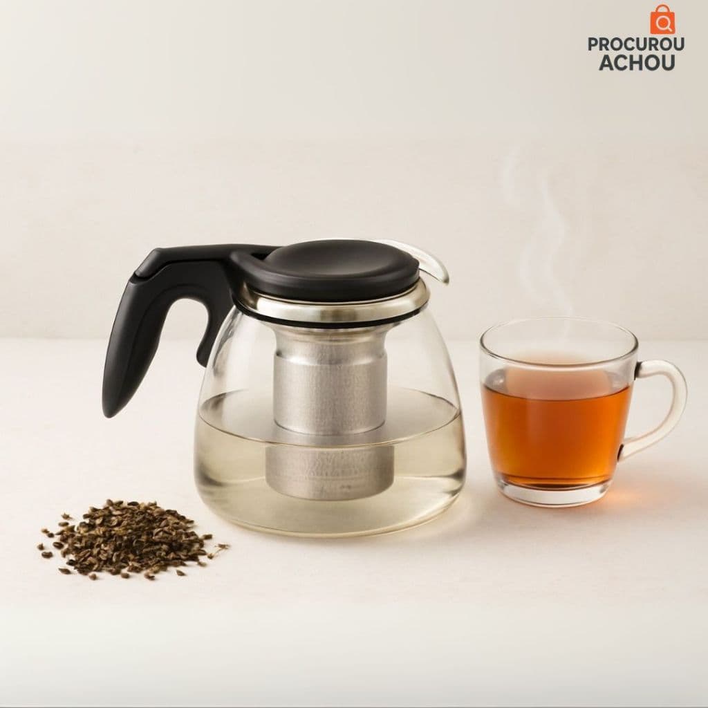 Chaleira de Vidro com difusor para cha 350ml Bule