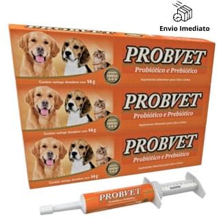 KIT 3 Unidades Probvet Probiótico Prebiótico Suplemento Alimentar Para Cães E Gatos Vetbras 14g
