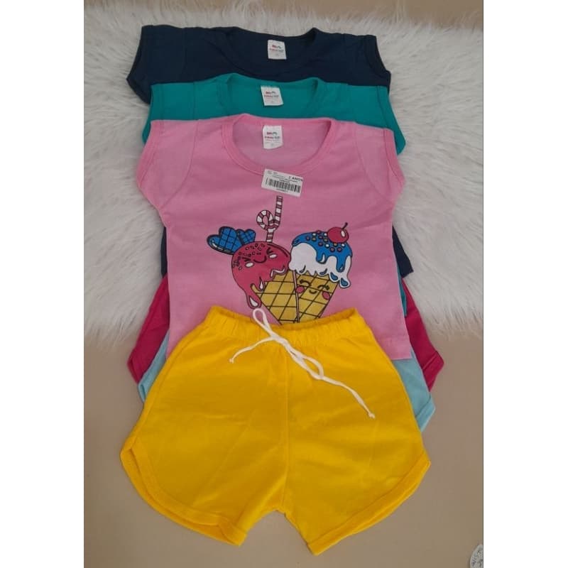 kit com  3 conjuntos infantil menina