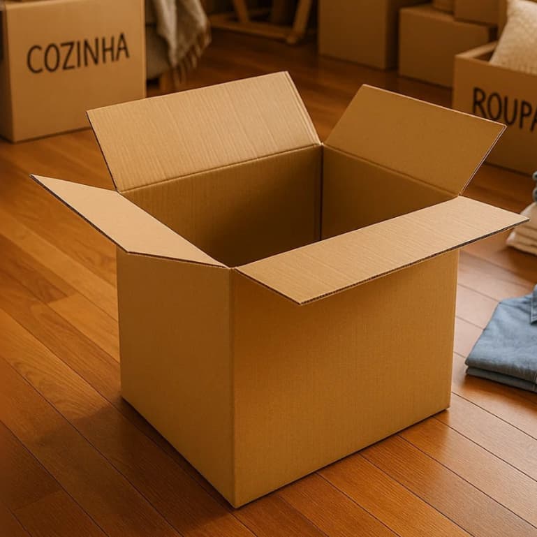 5 Caixas de Papelão Kraft Ondulado 60x40x40 Papelão Reforçado Para Mudança Correios Transportadora