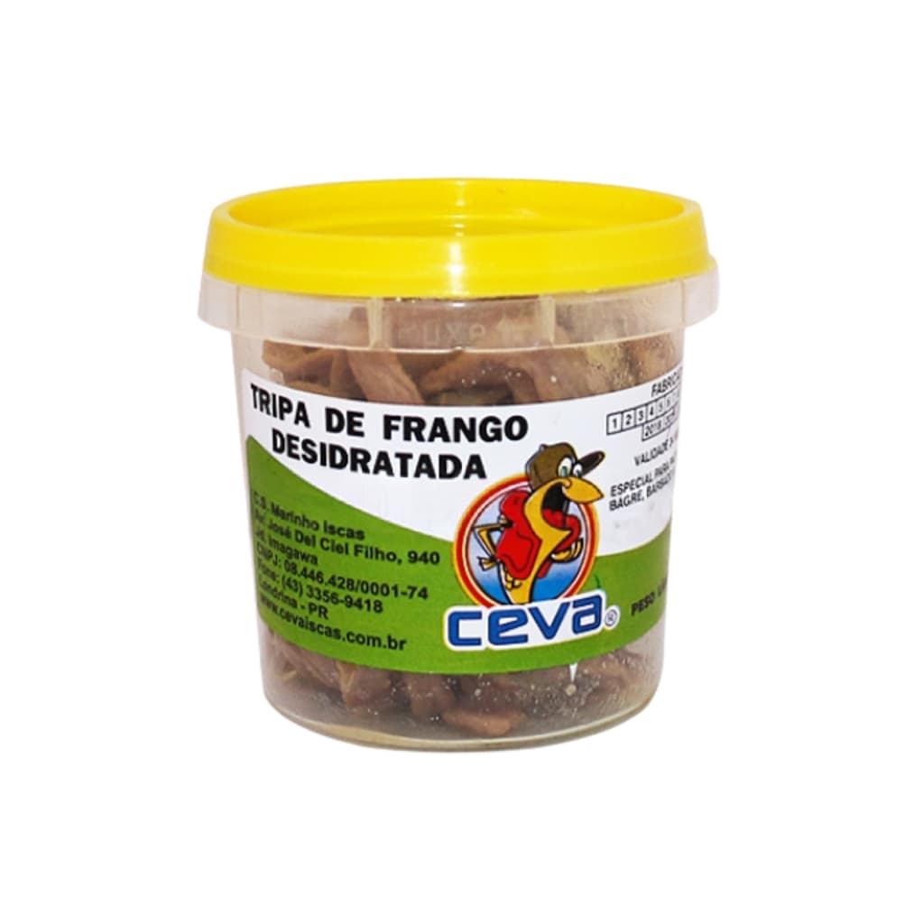 Isca Para Pesca Tripa De Frango Desidratada 120g Ceva Iscas