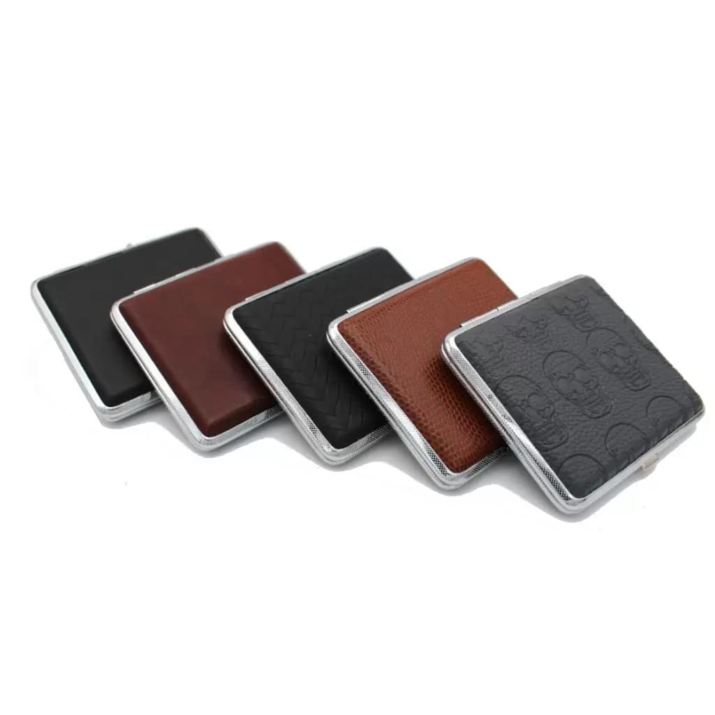 Caixa Case Estojo de Bolso Para Armazenamento em Metal e Courino Super Luxo