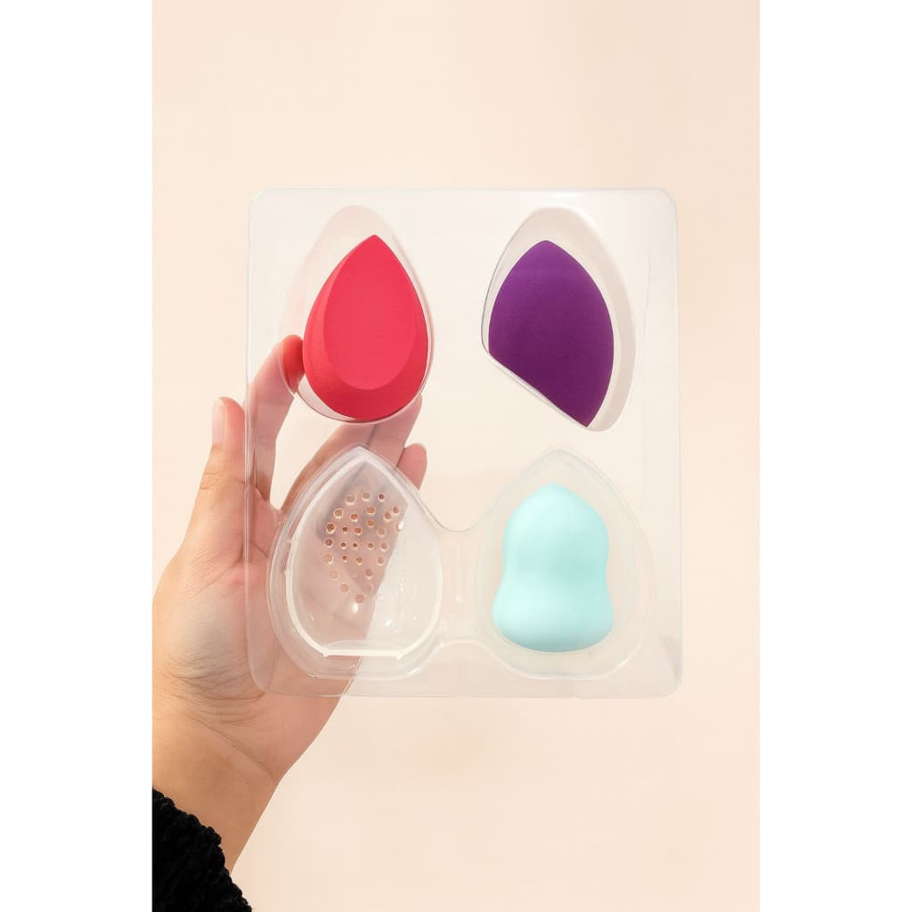 Kit com 3 Esponjas Para Maquiagem Macrilan - Utensilios de Beleza, Acessorios, Makeup, Aplicadores