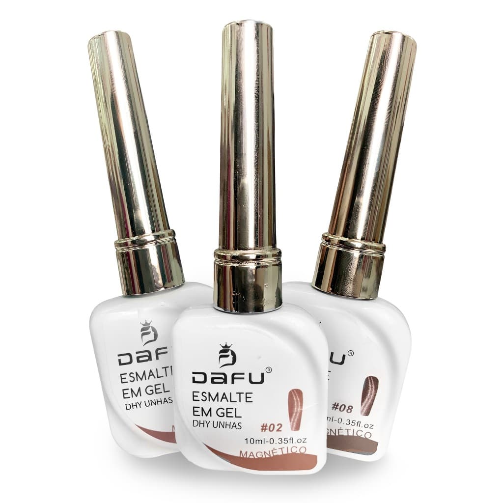 Esmalte Em Gel Magnético DAFU – Tons Marrons Efeito Olho De Gato - Galáxia/3D