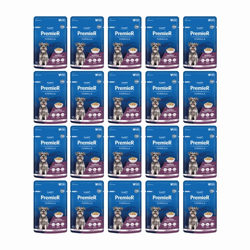 Kit 20 Sachês Premier Gourmet Cães Pequeno Porte