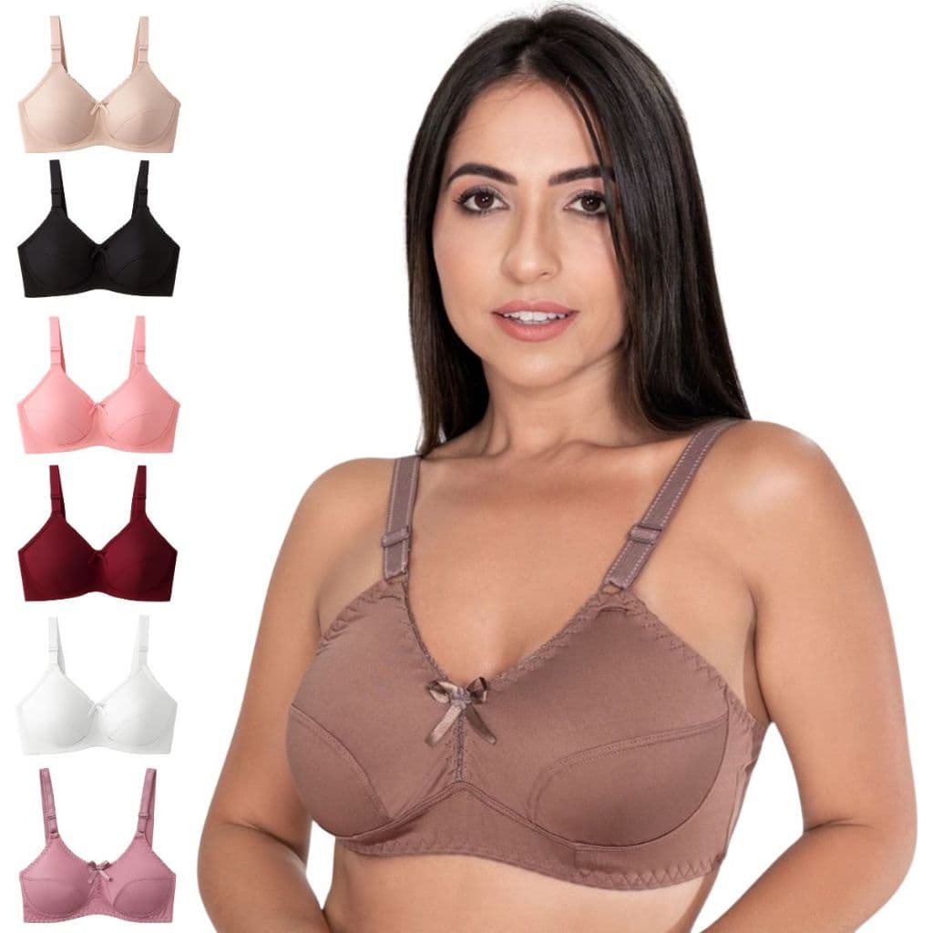 Kit 4 Sutiã Regulagem Soutien Sem Bojo Alça Feminino Alta Sustentação Reforçada Confortável Moda