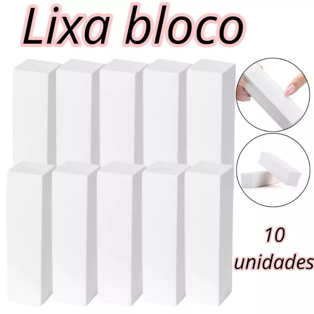 KIT 10 LIXA BLOCO POLIDOR- 4 FACES- MERHEJE BASIC- LIXA E DÁ BRILHO