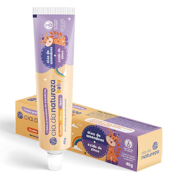 Pomada Para Assadura Óleo de Amêndoas Previne, Hidrata e Nutre 45g - Cia Da Natureza Baby