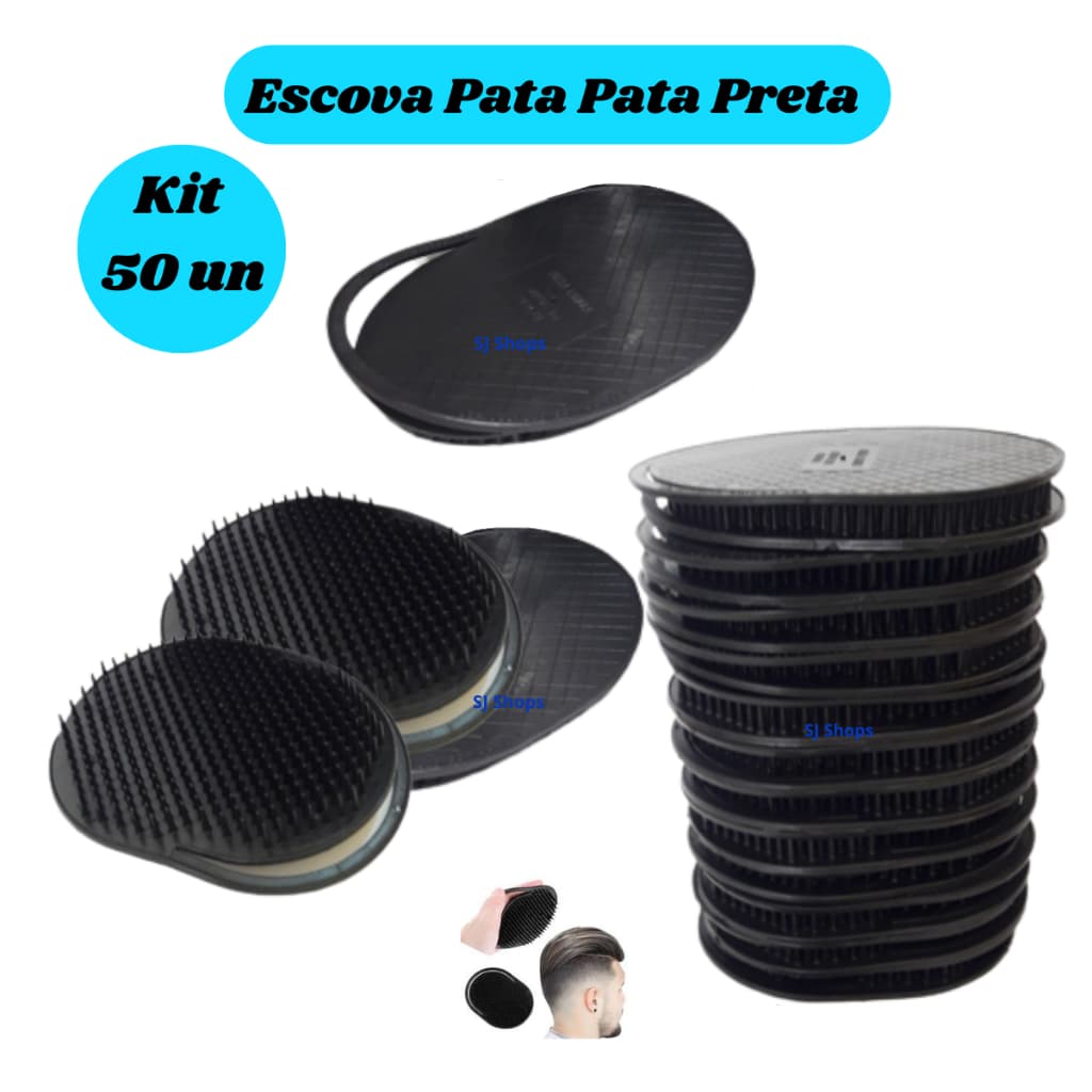 Kit 24, 50un  Pente Masculino Preto de Bolso  Escova Pata Pata Atacado Ótimo Custo Beneficio