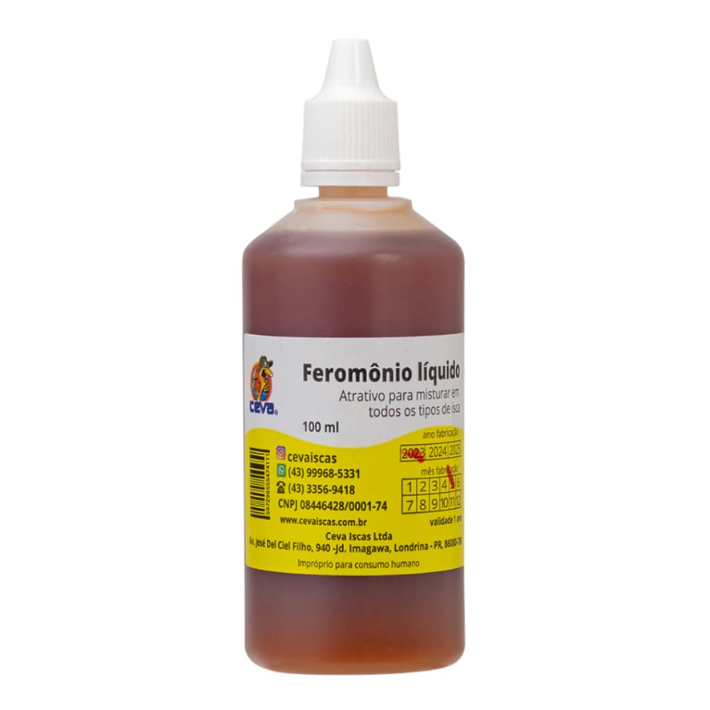 Feromônio Liquído 100ml Atrativo Para Pesca Misture Em Todas Iscas Ceva