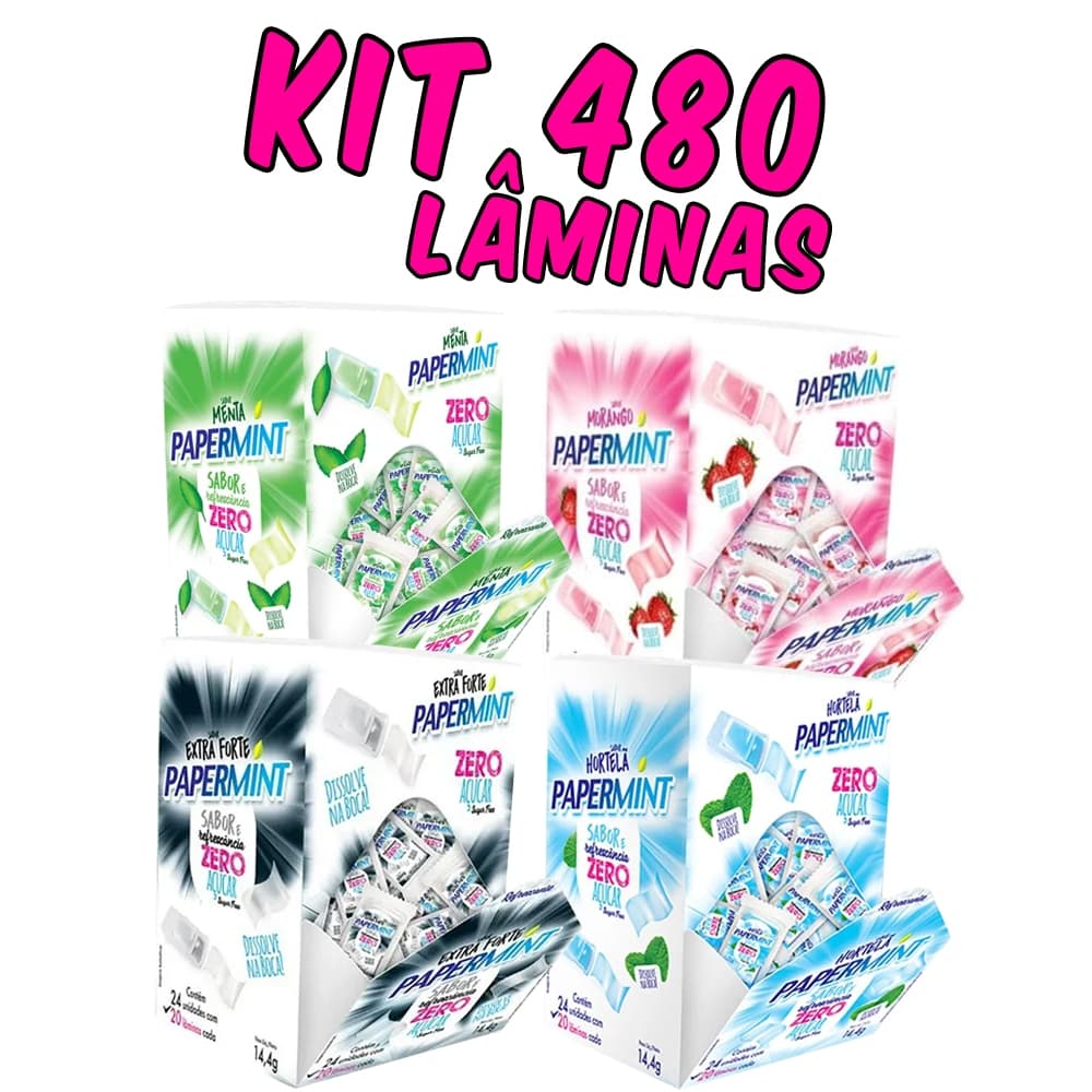 24 Papermint Zero Açúcar – 20 Lâminas cada