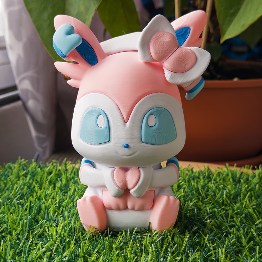Sylveon Pokemon Boneco Decoração Grande Presente Divertido Fofo