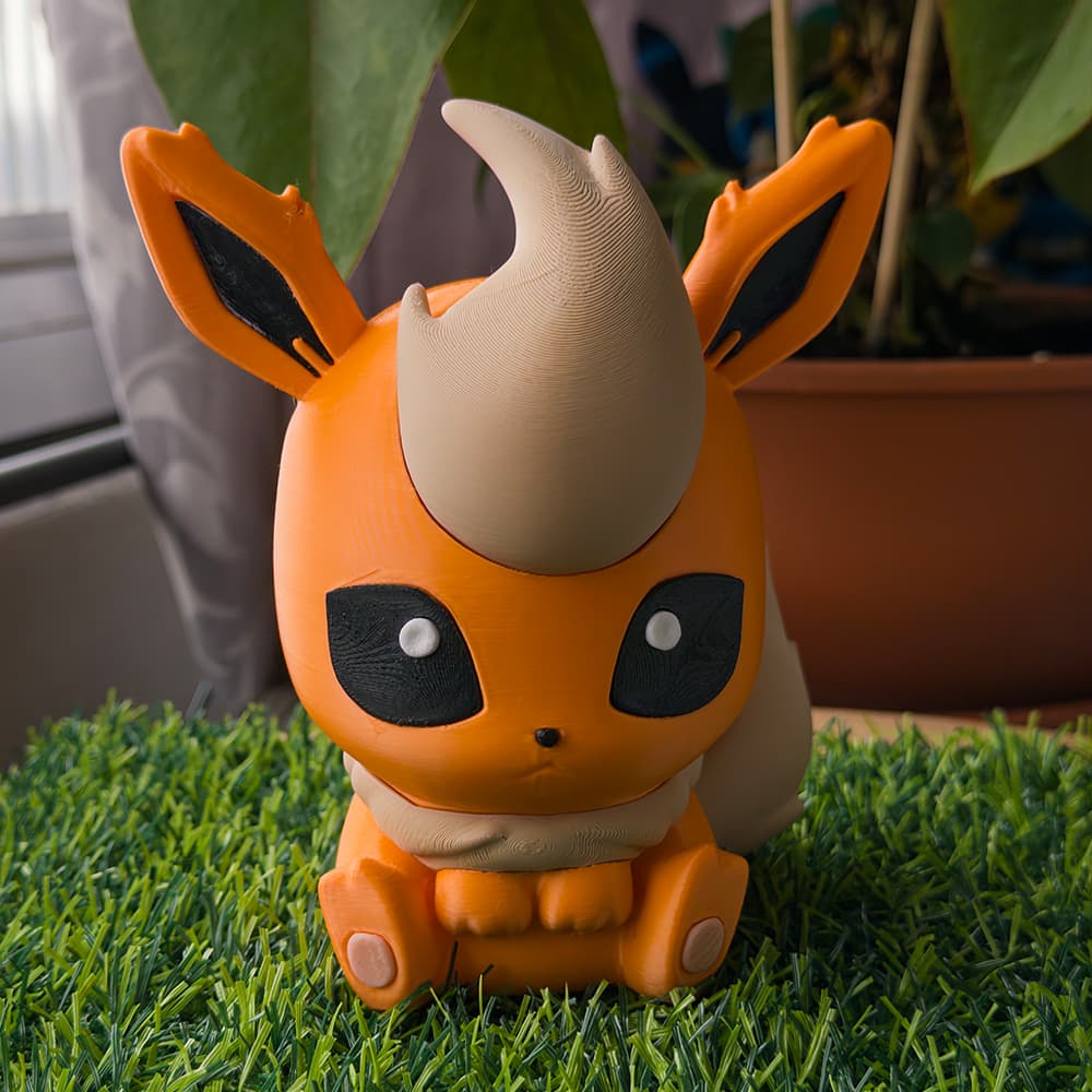 Flareon Pokemon Boneco Decoração Grande Presente Divertido Fofo