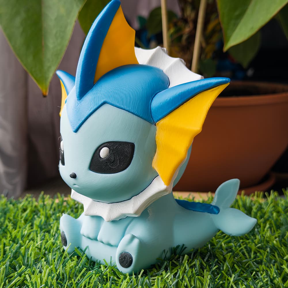 Vaporeon Pokemon Boneco Decoração Grande Presente Divertido Fofo