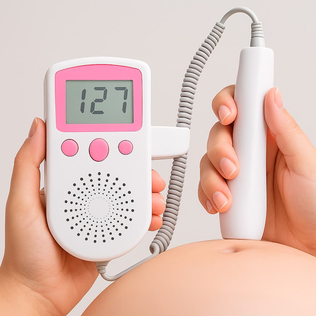 Doppler Fetal Portátil Monitor de Ultrassom | Ouça os Batimentos do Seu Bebê Uso Doméstico