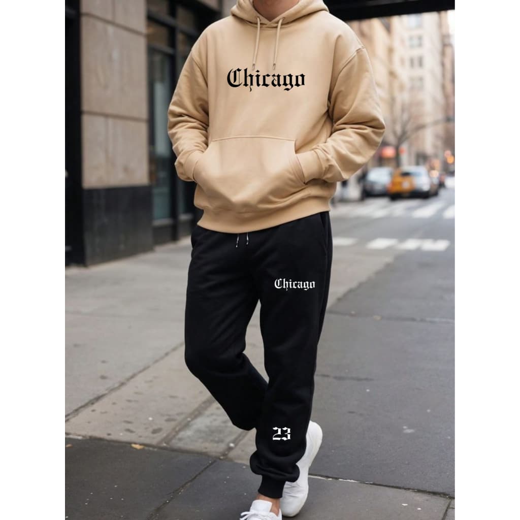 Conjunto Moletom Blusa e Calça ou Blusa de Frio ou Calça Chicago Unissex Feminino Masculino Casaco Suéter Algodão