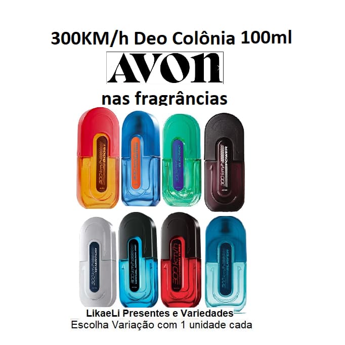 Perfume 300 KM/h Deo Colônia Avon, Masculino  Todas as Fragrâncias ( Variações)