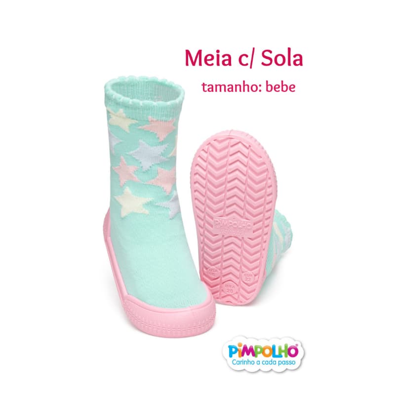 Meia Com Sola Bebê Pimpolho  18 ao 23 0074290