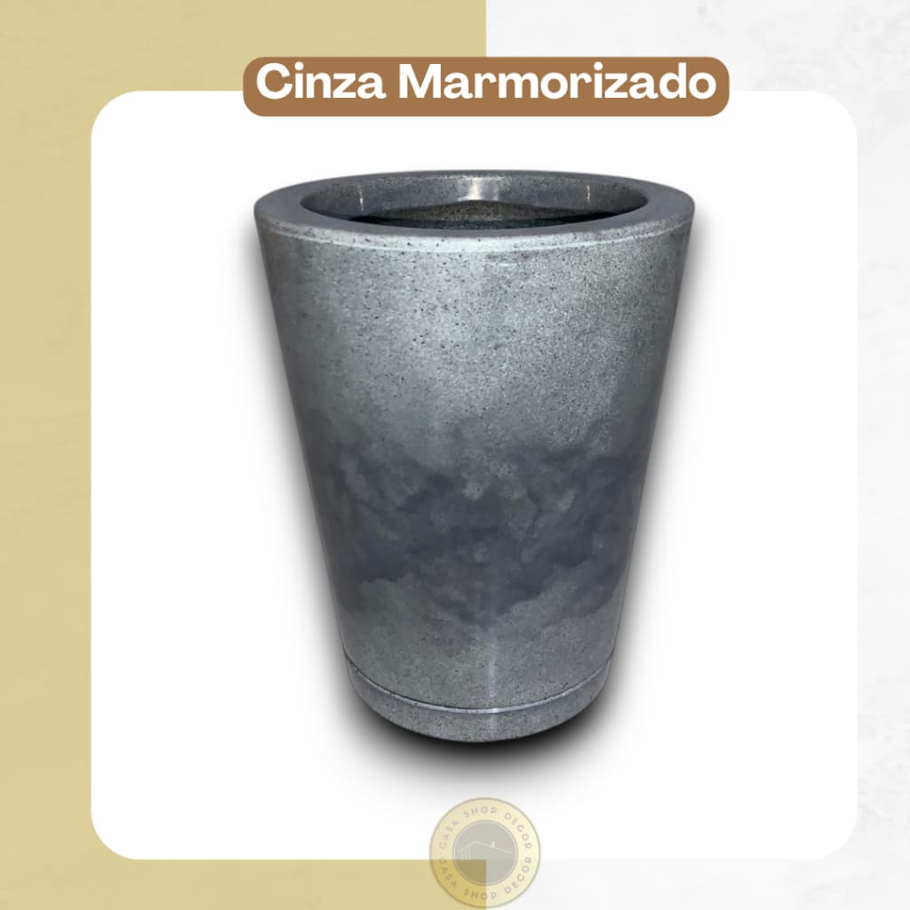 Vaso Decorativo para Plantas Coluna Redonda Polietileno Estilo Vietnamita  Tam. N1