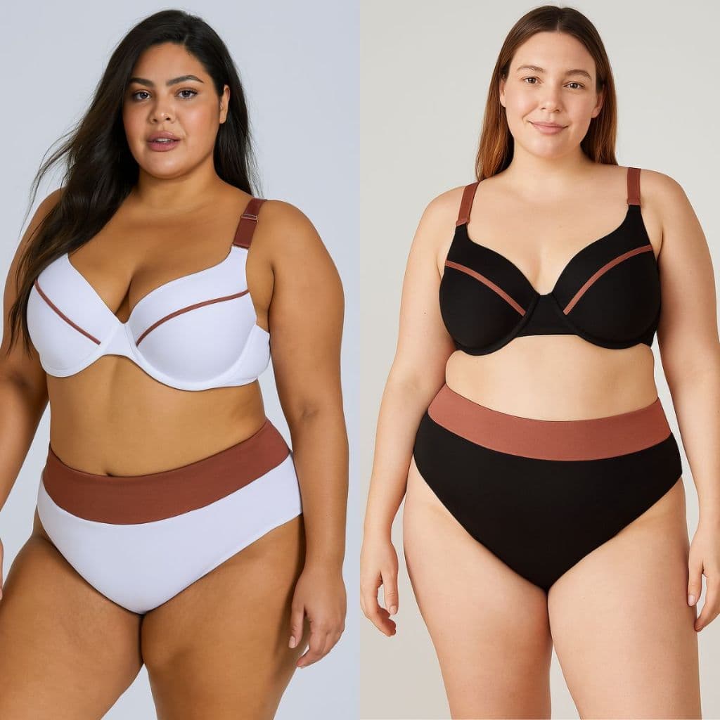 Biquíni Meia Taça Retrô Hot Pants Calcinha Cintura Alta Estruturado