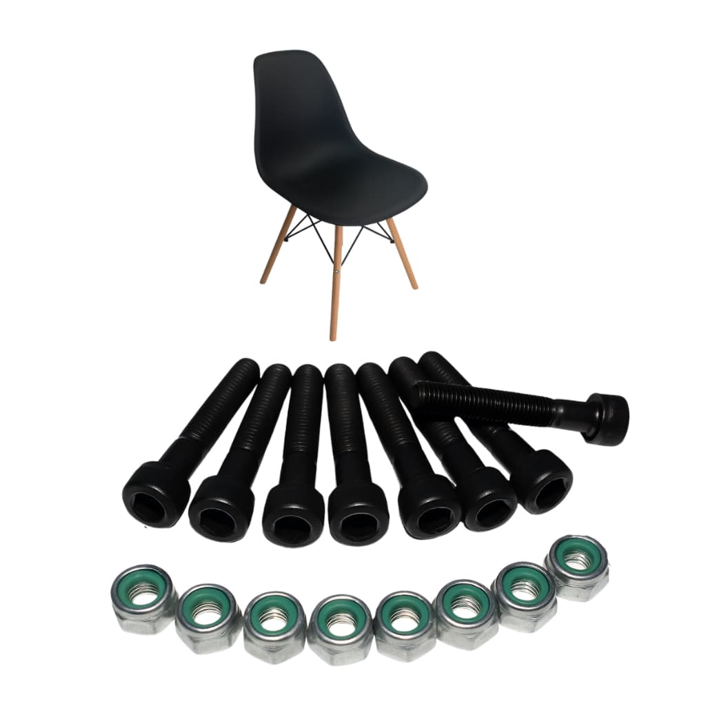 Kit Parafusos e porcas para os pés da cadeira eames