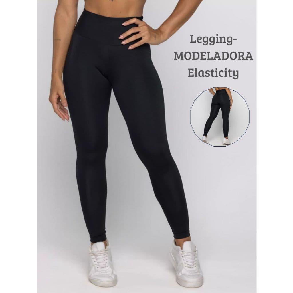 CALÇA LEGGING BASICA FEMININA LEGGING MODELADORA CINTURA ALTA IDEAL PARA PILATES ACADEMIA GINASTIA